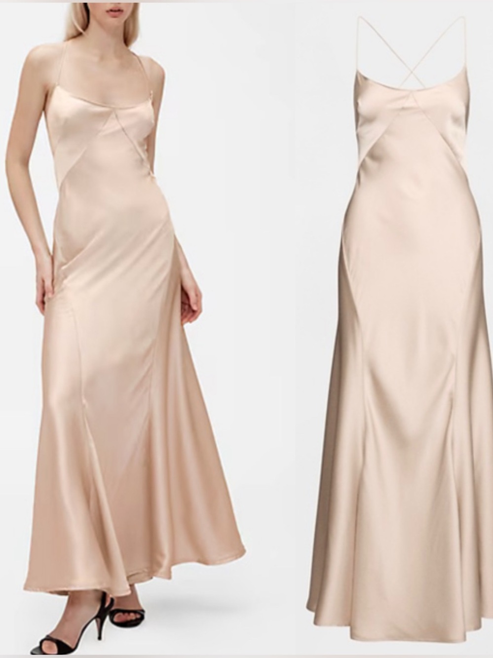 GAP STUDIO Elegant Satin Slip Dress